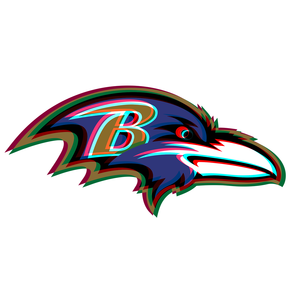 Phantom Baltimore Ravens logo decal supplier